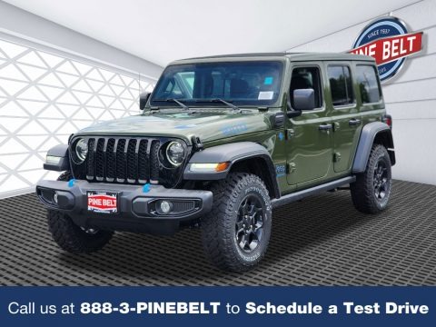Sarge Green 2023 Jeep Wrangler Unlimited Willys 4XE Hybrid