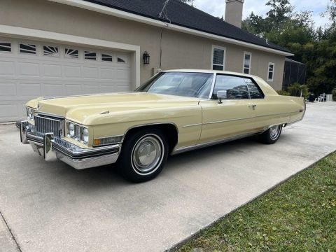 Harvest Yellow 1973 Cadillac DeVille Coupe