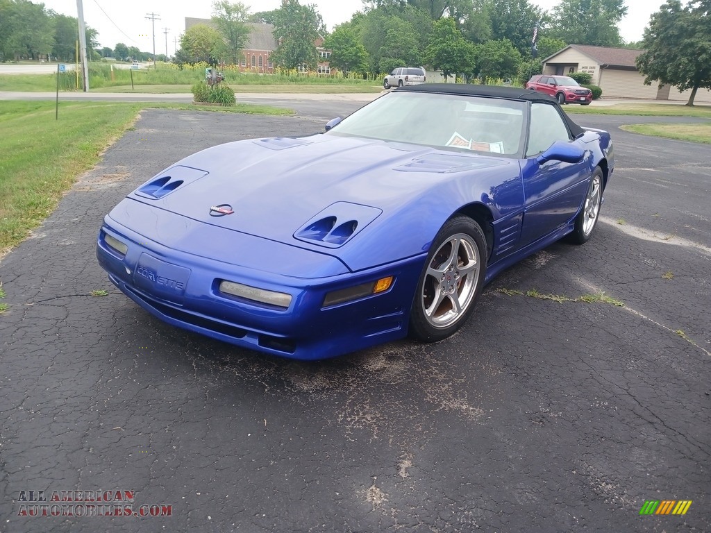 1991 Corvette Convertible - Quasar Blue Metallic / Black photo #1