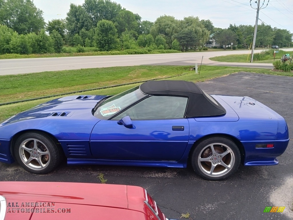 1991 Corvette Convertible - Quasar Blue Metallic / Black photo #18