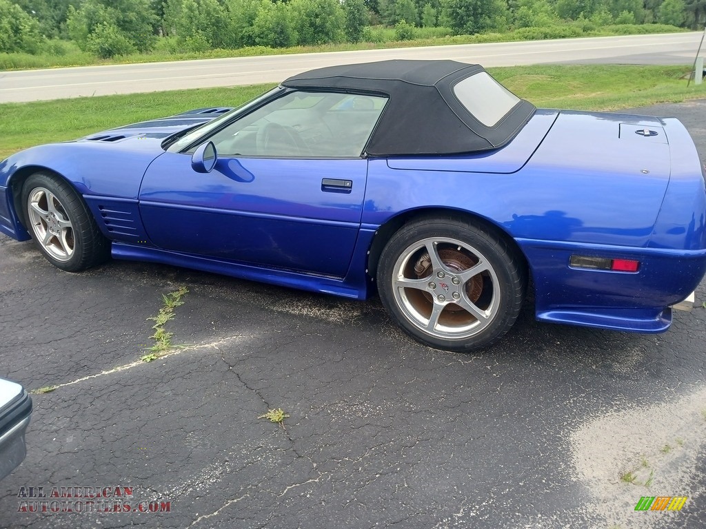 1991 Corvette Convertible - Quasar Blue Metallic / Black photo #19