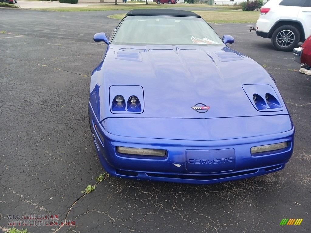 1991 Corvette Convertible - Quasar Blue Metallic / Black photo #21