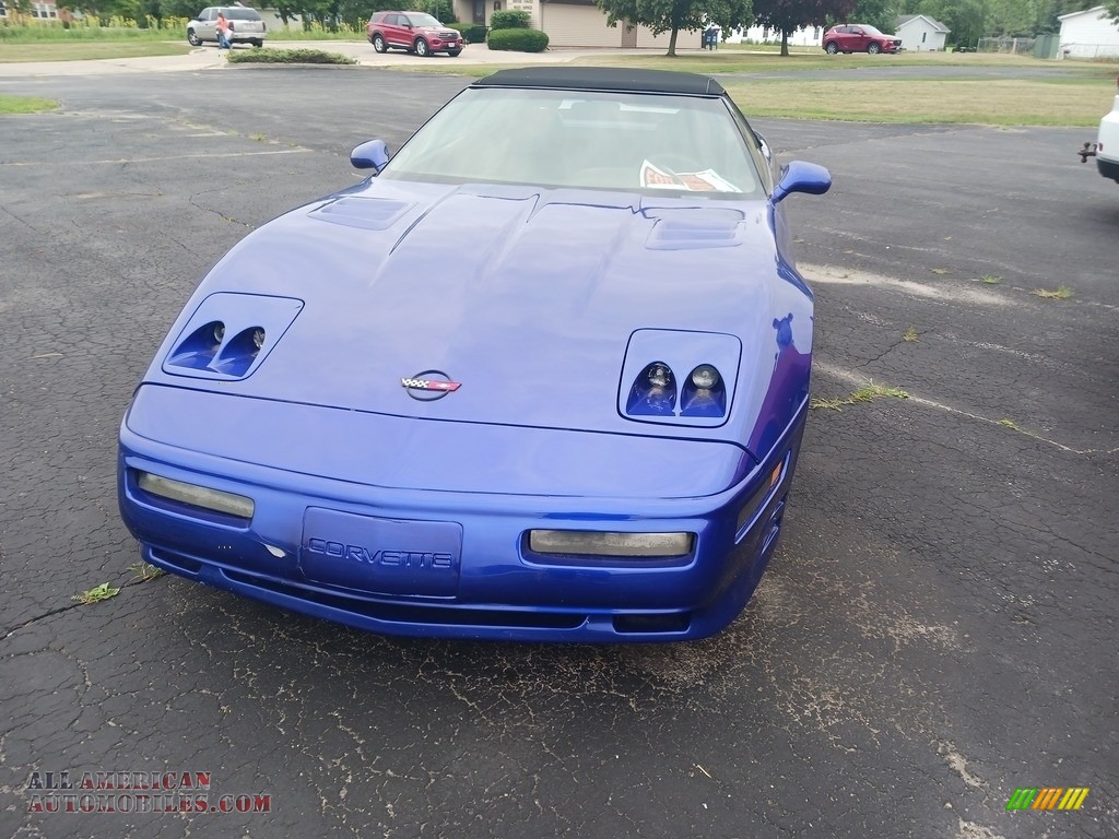 1991 Corvette Convertible - Quasar Blue Metallic / Black photo #22