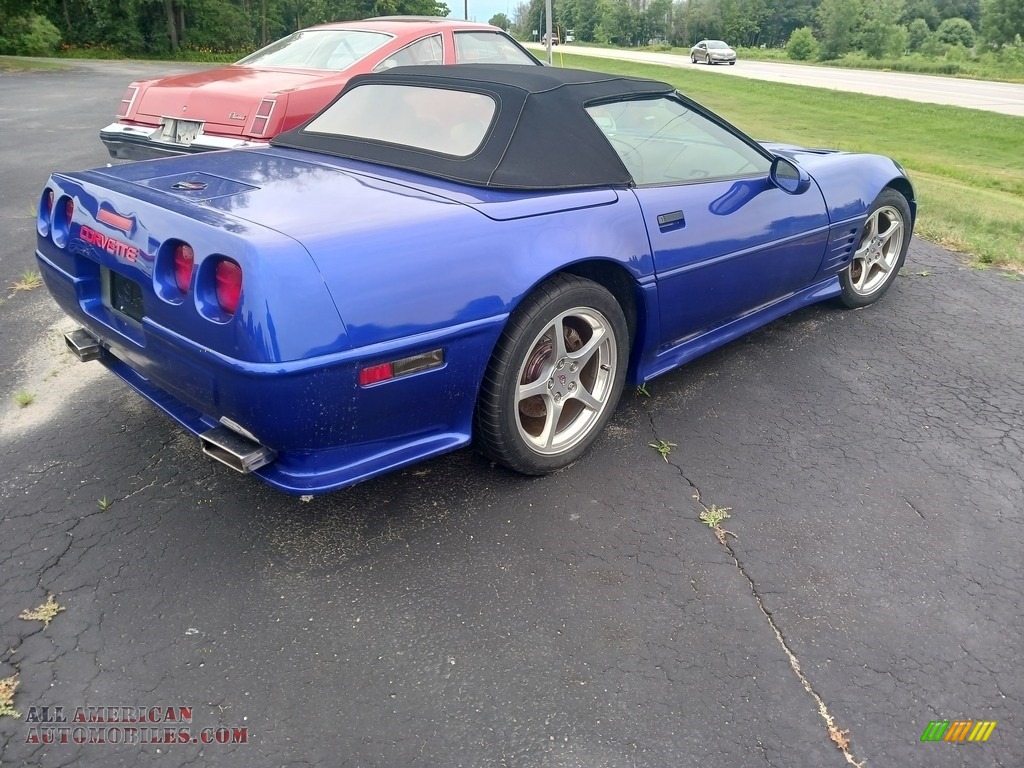 1991 Corvette Convertible - Quasar Blue Metallic / Black photo #24