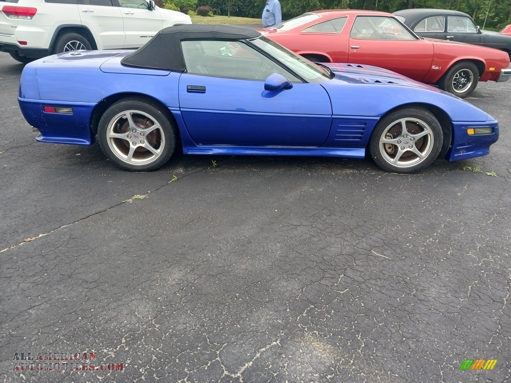 1991 Corvette Convertible - Quasar Blue Metallic / Black photo #26