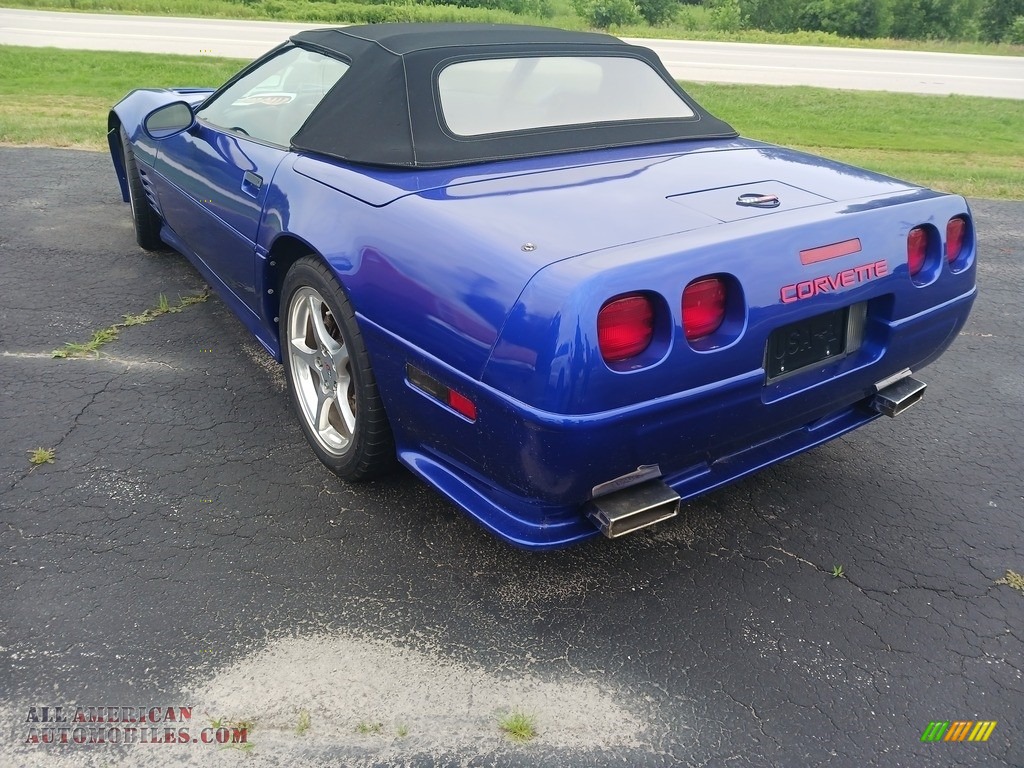 1991 Corvette Convertible - Quasar Blue Metallic / Black photo #28