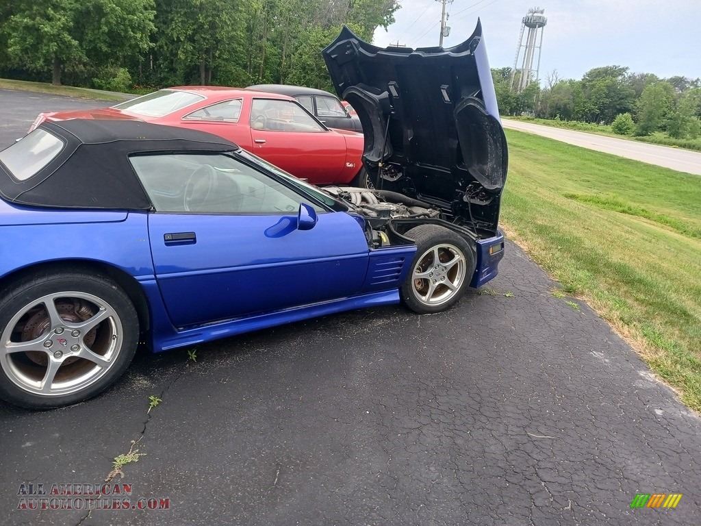 1991 Corvette Convertible - Quasar Blue Metallic / Black photo #37