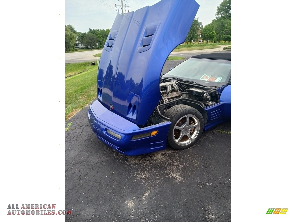 1991 Corvette Convertible - Quasar Blue Metallic / Black photo #40