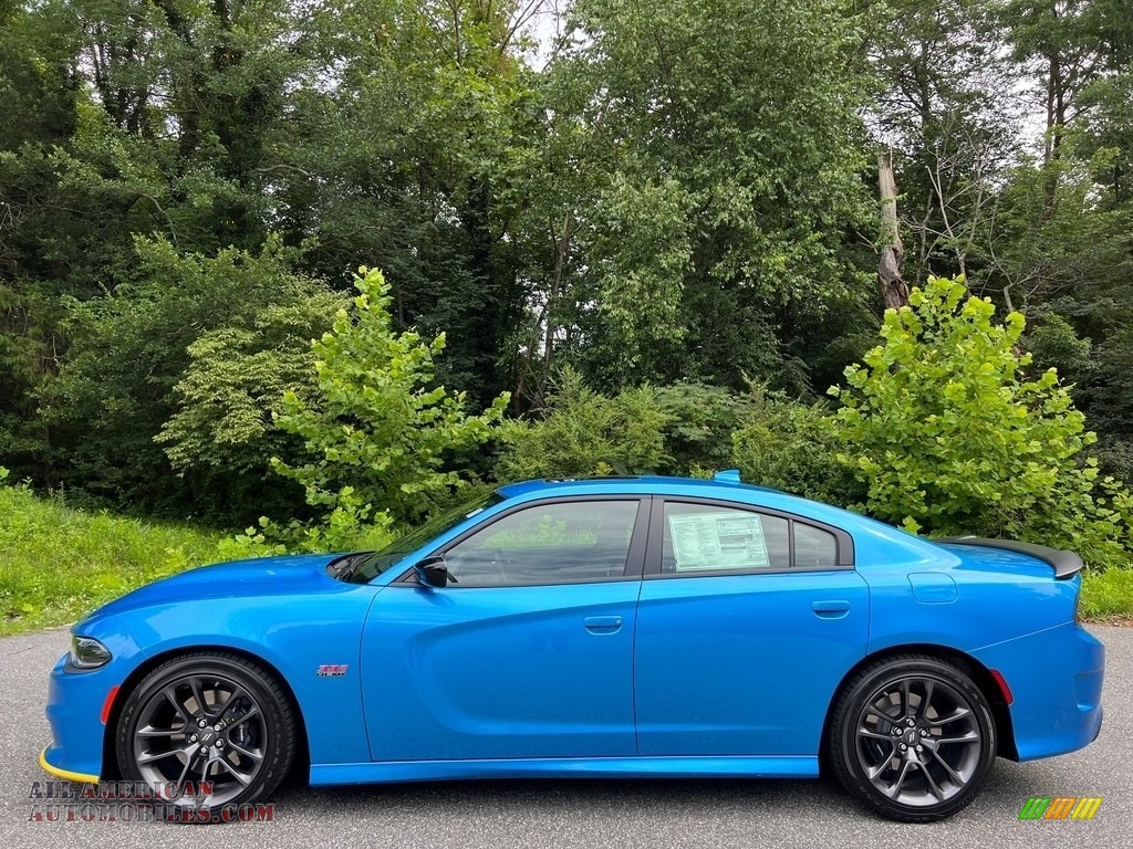 B5 Blue Pearl / Ruby Red/Black Dodge Charger Scat Pack Plus