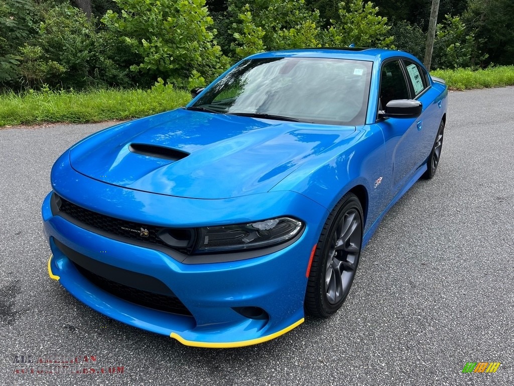 2023 Charger Scat Pack Plus - B5 Blue Pearl / Ruby Red/Black photo #2