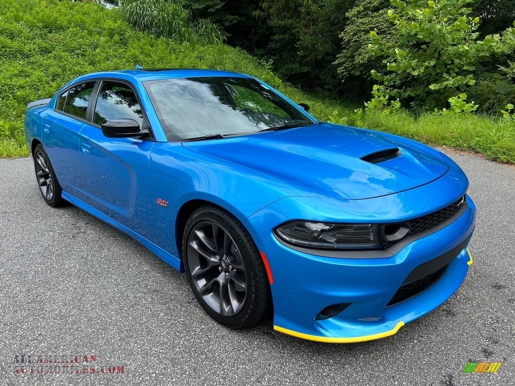 2023 Charger Scat Pack Plus - B5 Blue Pearl / Ruby Red/Black photo #4