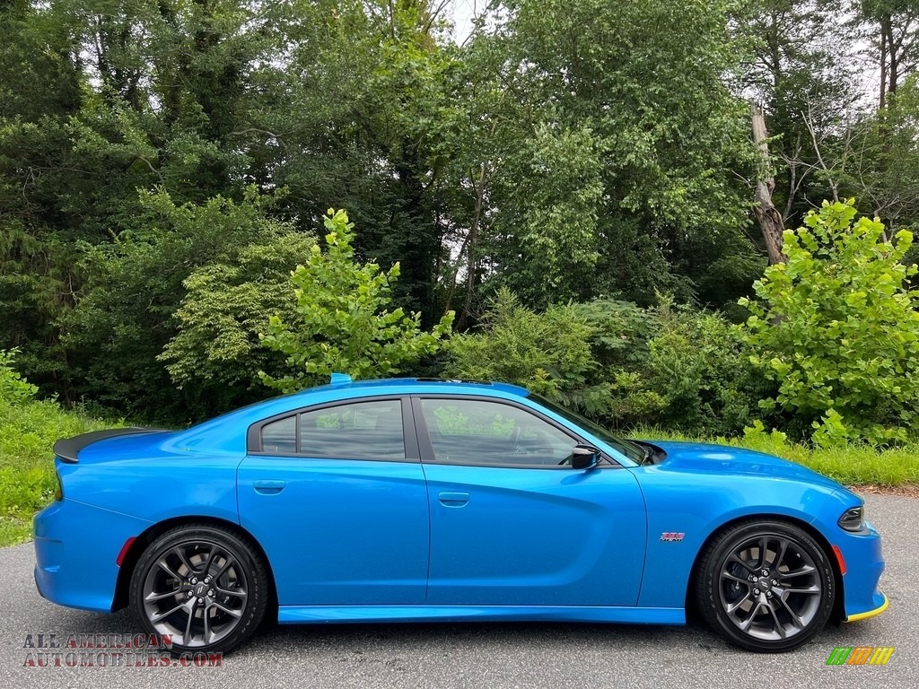 2023 Charger Scat Pack Plus - B5 Blue Pearl / Ruby Red/Black photo #5