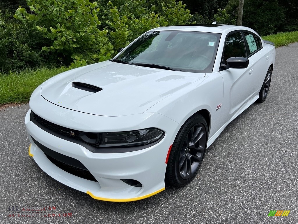 2023 Charger Scat Pack Plus - White Knuckle / Ruby Red/Black photo #2