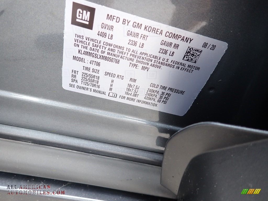 2021 Encore GX Essence AWD - Satin Steel Metallic / Signet photo #29