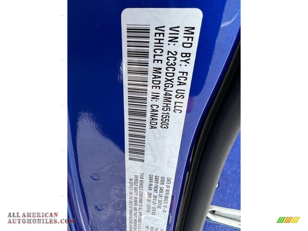 2021 Charger Scat Pack - Indigo Blue / Black photo #29