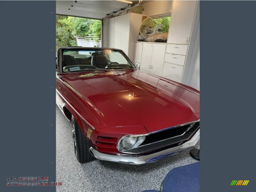 1970 Mustang Convertible - Candy Apple Red / Black photo #3