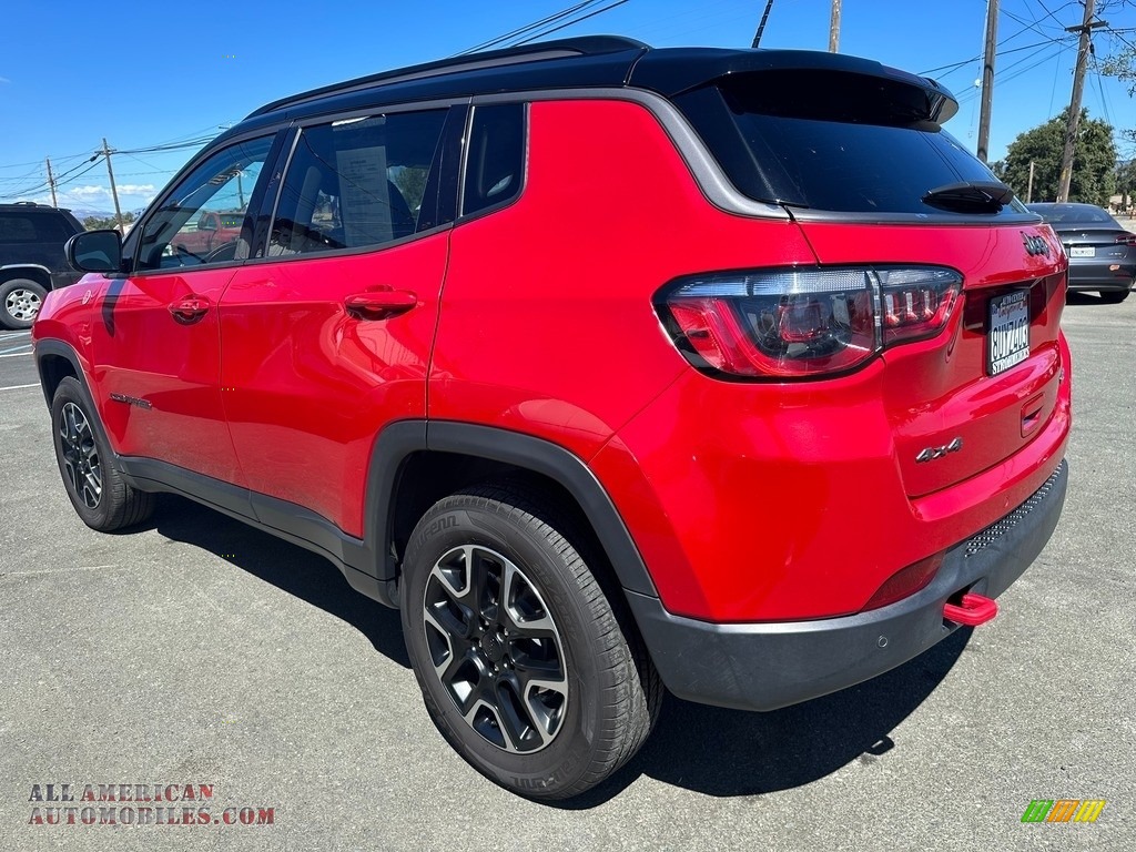 2021 Compass Trailhawk 4x4 - Redline Pearl / Black/Ruby Red photo #4