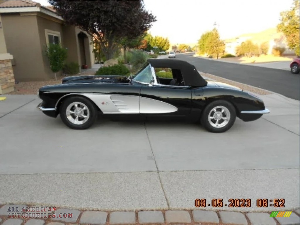 1960 Corvette Convertible Soft Top - Tuxedo Black / Black photo #46