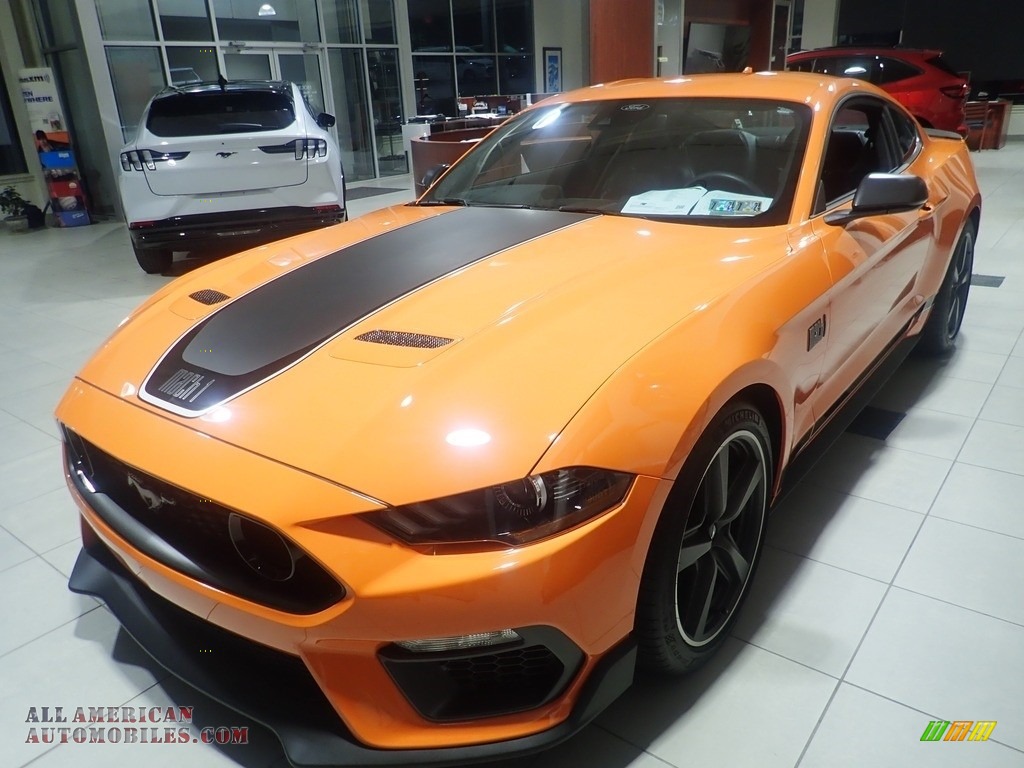 2021 Mustang Mach 1 - Twister Orange Tri-Coat / Ebony photo #5