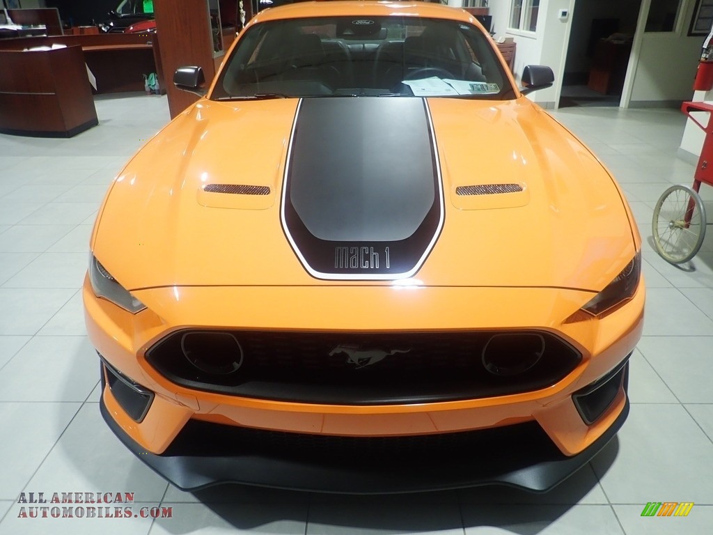 2021 Mustang Mach 1 - Twister Orange Tri-Coat / Ebony photo #6