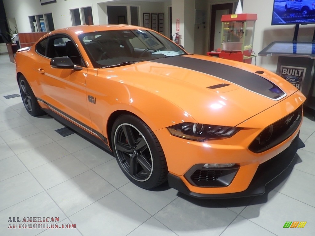 2021 Mustang Mach 1 - Twister Orange Tri-Coat / Ebony photo #7