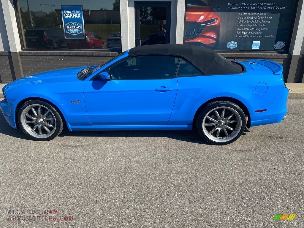 2014 Mustang GT Premium Convertible - Grabber Blue / Charcoal Black photo #1