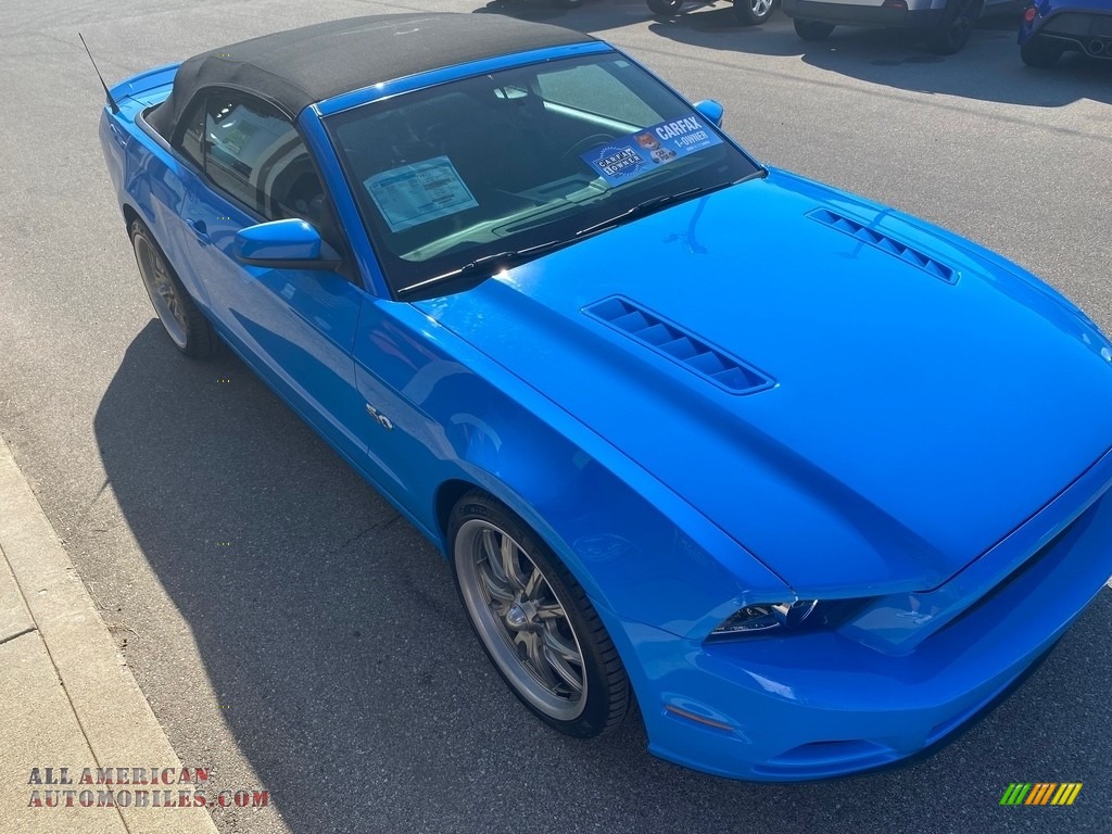 2014 Mustang GT Premium Convertible - Grabber Blue / Charcoal Black photo #4