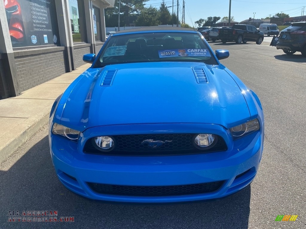 2014 Mustang GT Premium Convertible - Grabber Blue / Charcoal Black photo #5
