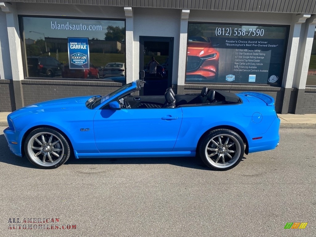 2014 Mustang GT Premium Convertible - Grabber Blue / Charcoal Black photo #9