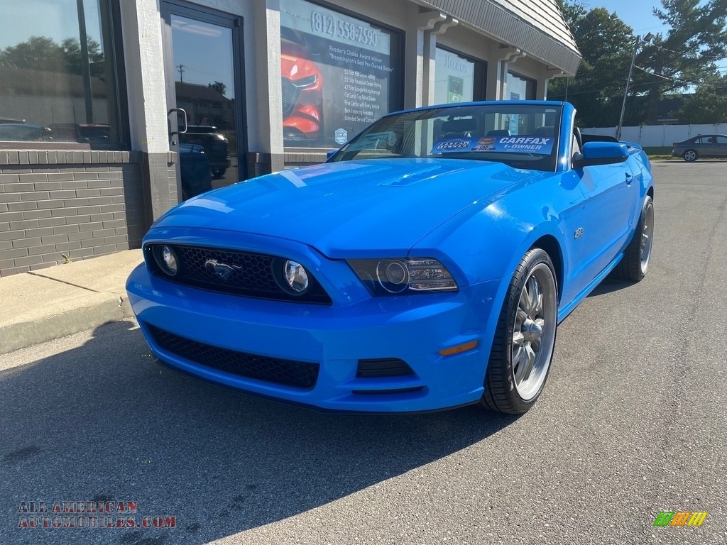 2014 Mustang GT Premium Convertible - Grabber Blue / Charcoal Black photo #10