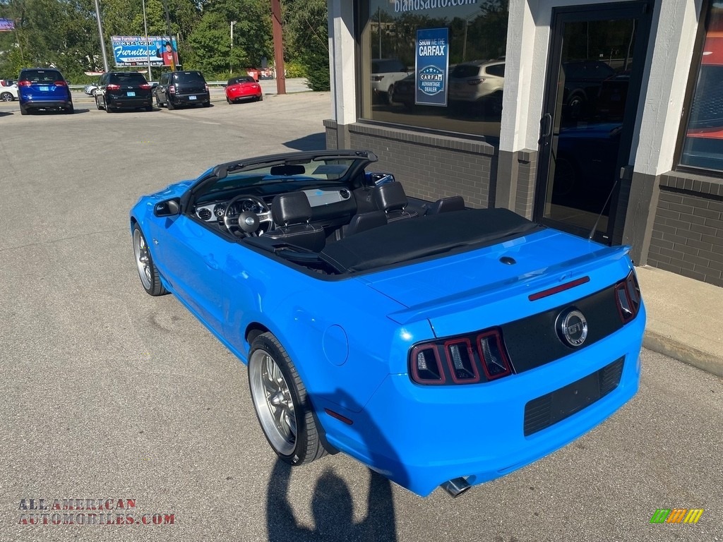 2014 Mustang GT Premium Convertible - Grabber Blue / Charcoal Black photo #11