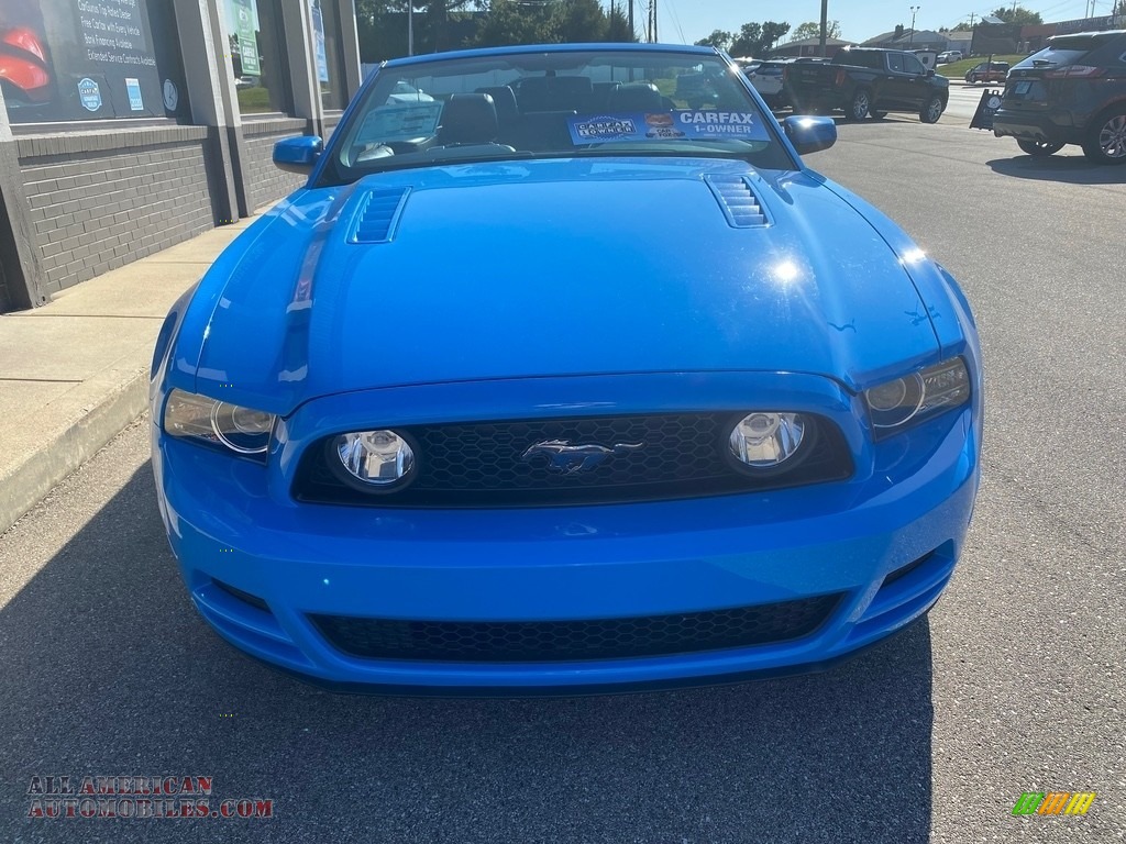 2014 Mustang GT Premium Convertible - Grabber Blue / Charcoal Black photo #48