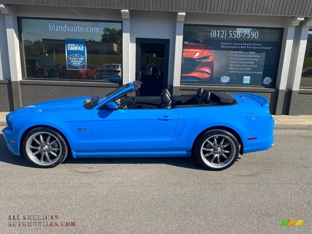 2014 Mustang GT Premium Convertible - Grabber Blue / Charcoal Black photo #58