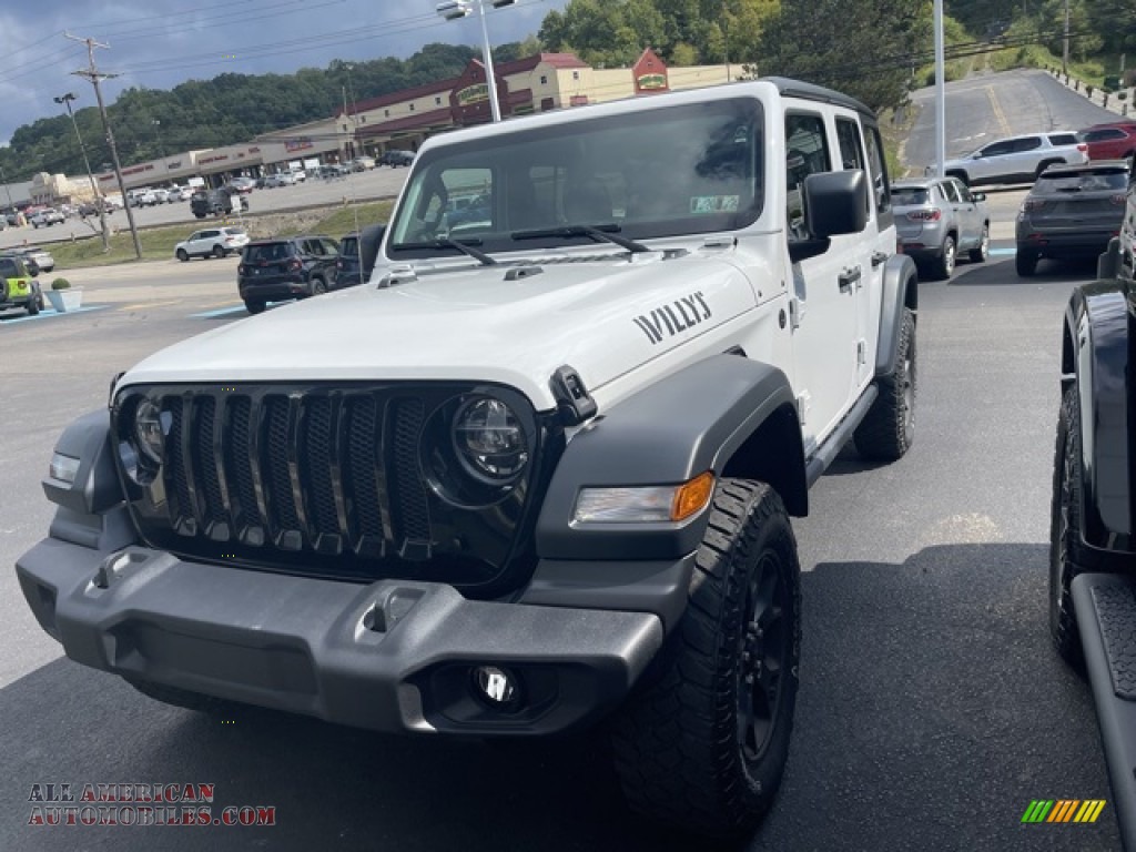 2020 Wrangler Unlimited Willys 4x4 - Bright White / Black photo #1