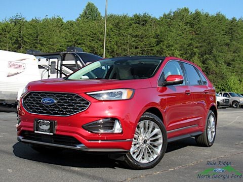 Rapid Red Metallic 2024 Ford Edge Titanium AWD