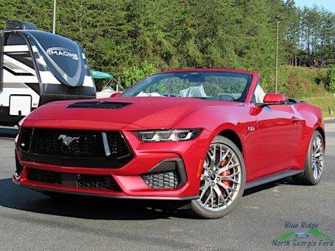 Rapid Red Metallic 2024 Ford Mustang GT Premium Convertible