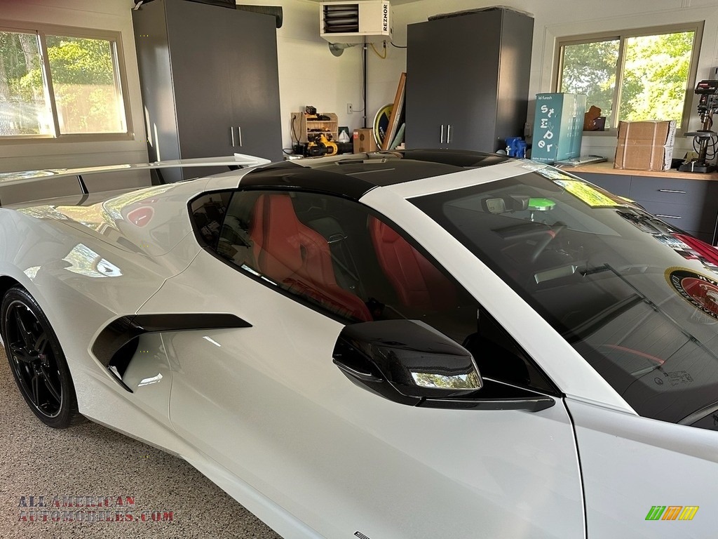 2022 Corvette Stingray Coupe - Arctic White / Adrenalin Red photo #6