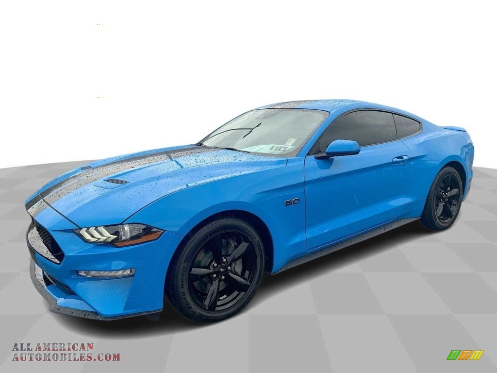 2022 Mustang GT Fastback - Grabber Blue Metallic / Ebony photo #1