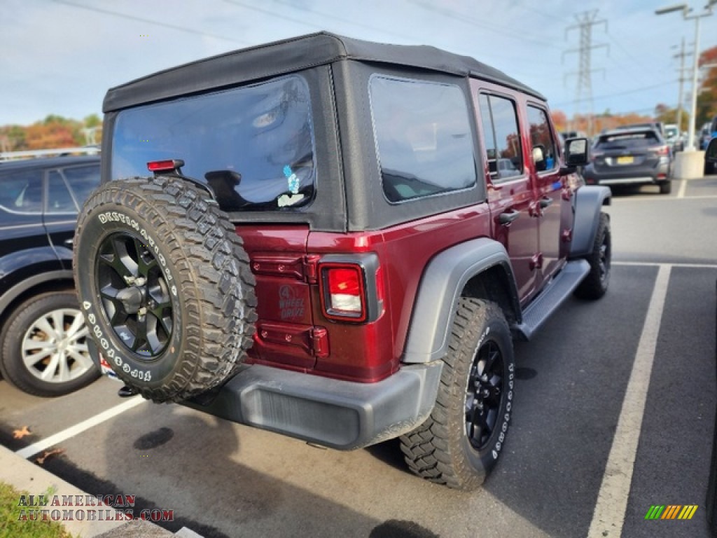 2021 Wrangler Unlimited Willys 4x4 - Snazzberry Pearl / Black photo #3