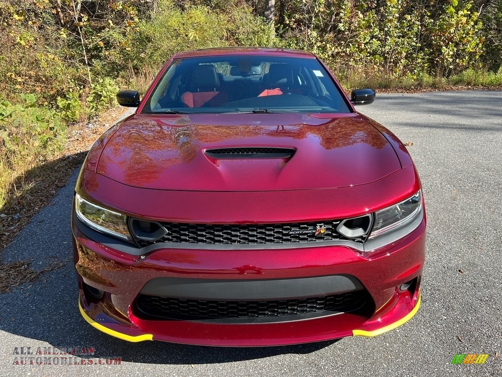 2023 Charger Scat Pack Plus - Octane Red Pearl / Ruby Red/Black photo #3