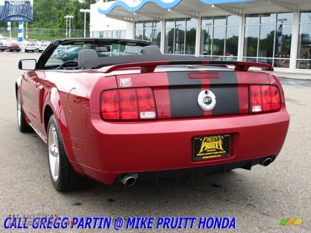 2008 Mustang GT/CS California Special Convertible - Dark Candy Apple Red / Charcoal Black/Dove photo #2