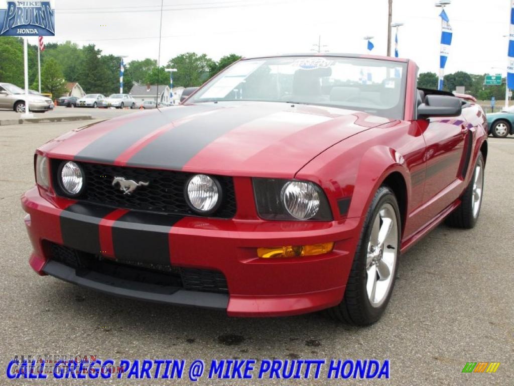 2008 Mustang GT/CS California Special Convertible - Dark Candy Apple Red / Charcoal Black/Dove photo #3
