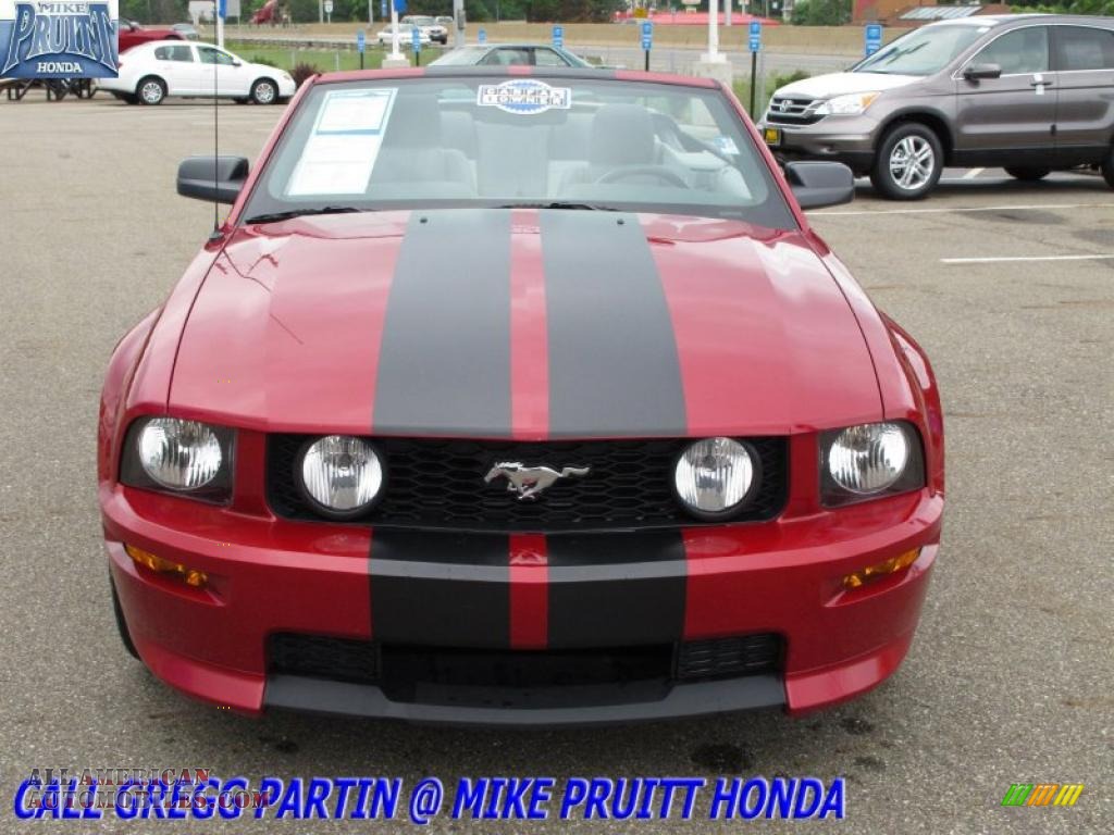2008 Mustang GT/CS California Special Convertible - Dark Candy Apple Red / Charcoal Black/Dove photo #4