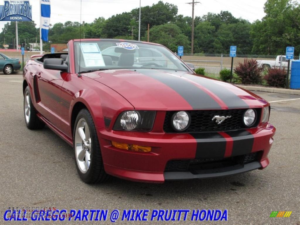 2008 Mustang GT/CS California Special Convertible - Dark Candy Apple Red / Charcoal Black/Dove photo #5
