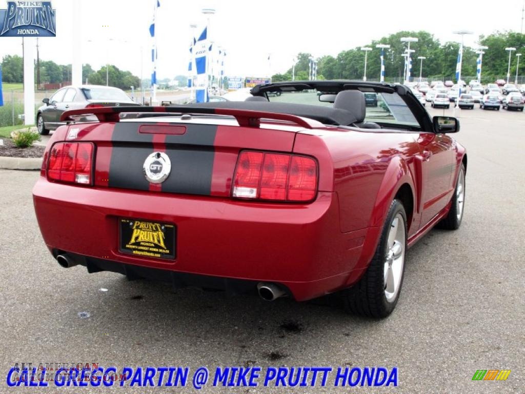 2008 Mustang GT/CS California Special Convertible - Dark Candy Apple Red / Charcoal Black/Dove photo #7