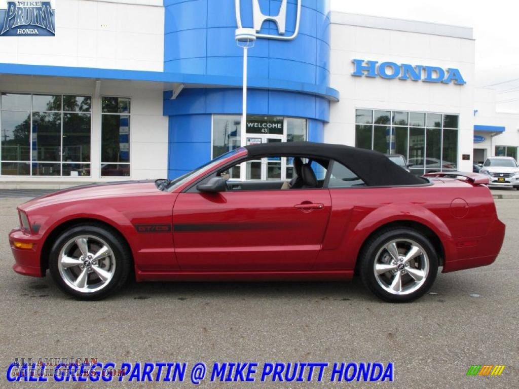 2008 Mustang GT/CS California Special Convertible - Dark Candy Apple Red / Charcoal Black/Dove photo #11