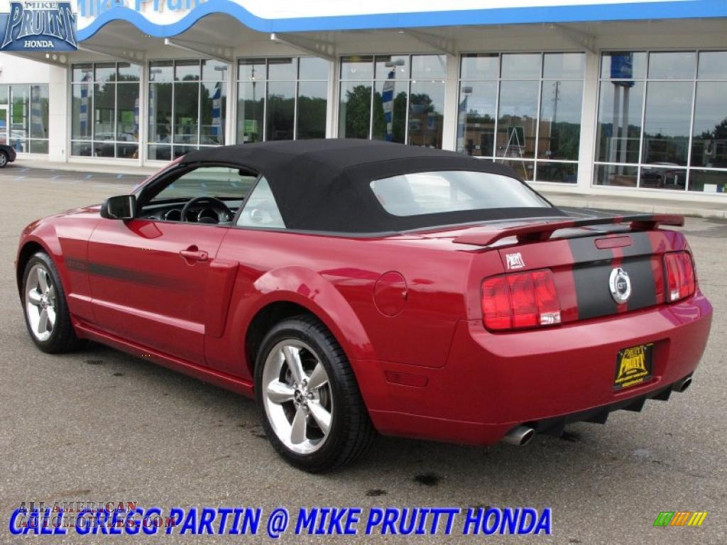 2008 Mustang GT/CS California Special Convertible - Dark Candy Apple Red / Charcoal Black/Dove photo #12