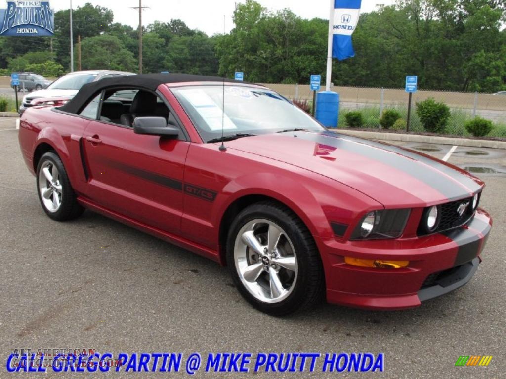 2008 Mustang GT/CS California Special Convertible - Dark Candy Apple Red / Charcoal Black/Dove photo #14