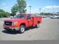 GMC Sierra 2500HD Work Truck Regular Cab 4x4 Chassis Commercial Fire Red photo #2
