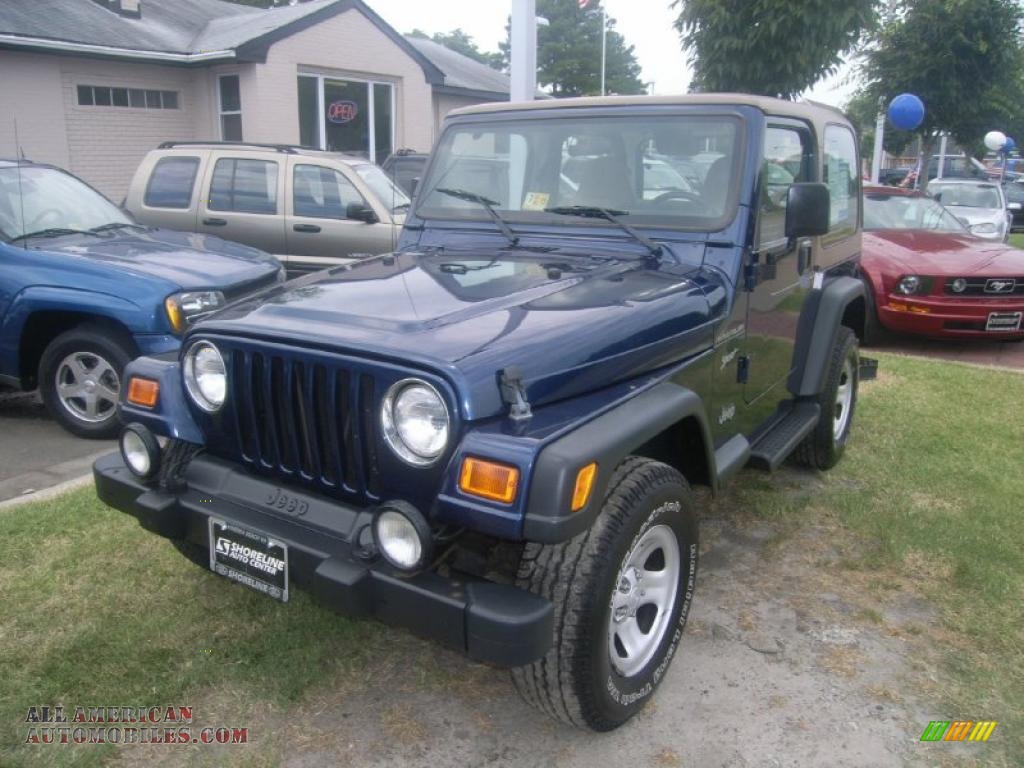 2002 Jeep Wrangler Sport 4x4 In Patriot Blue Pearl Photo #6 - 717795 